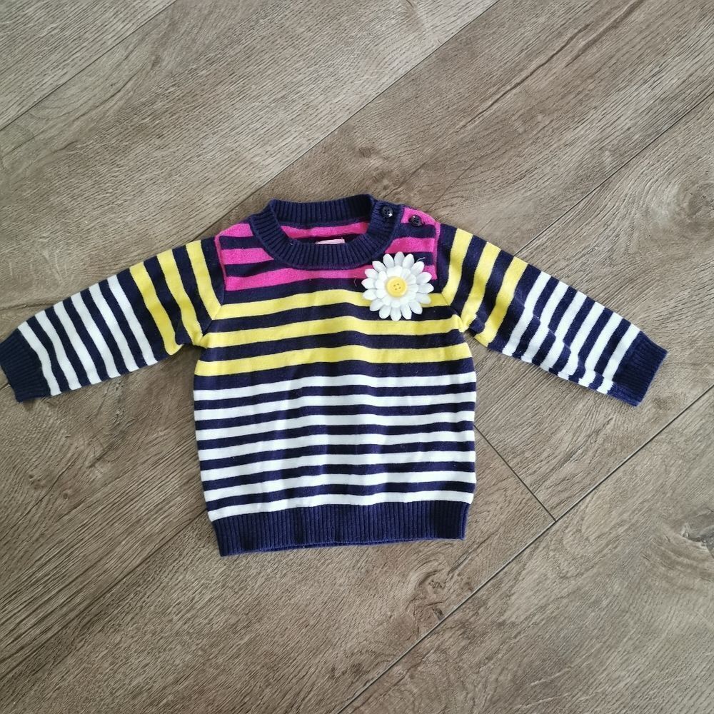 3/$12 The children's place sweater striped 6-9 m